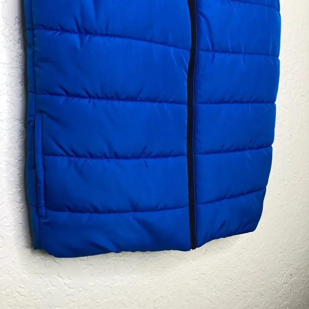 Puma blue navy color block full zip puffer vest size Medium - Picture 3 of 9